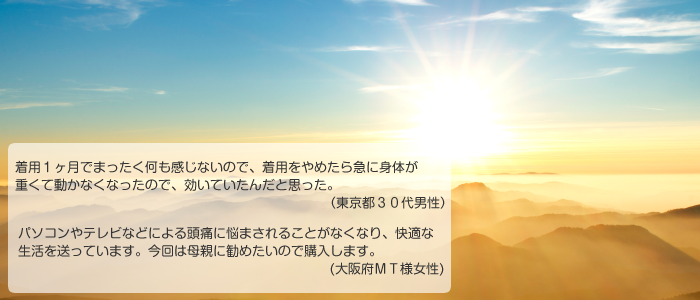 愛用者の声が入ります。